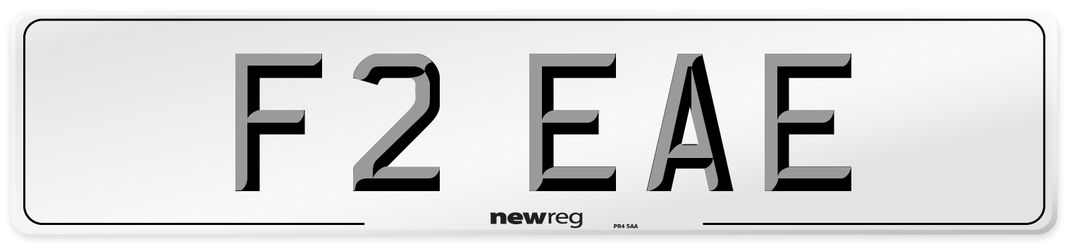F2 EAE Number Plate from New Reg
